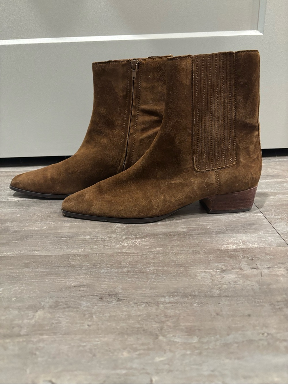 Steve Madden Brown Genuine Suede Ankle Boots - Chic Low Heel